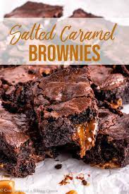 Thick And Chewy Brownies Are Filled With Chunks Of Chewy Salted Caramels These Brownies Are Irre Salted Caramel Brownies Caramel Brownies Dessert Recipes Easy
