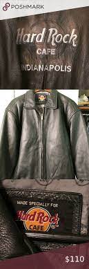 Hard Rock Cafe Xl Mens Leather Heavy Jacket Euc Men S Sized Xl Brown Tan Leather Jacket With The Hard Rock Cafe Logo Embroid In 2020 Leather Men Heavy Jacket Hard Rock