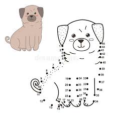 Nummertjes verbinden hond tekening : Verbind De Punten Door Aantallen Onderwijsspel Voor Kinderen En Jonge Geitjes Dierenthema Beeldverhaalhond Vector Illustratie Illustration Of Thuiswerk Elementair 125838844