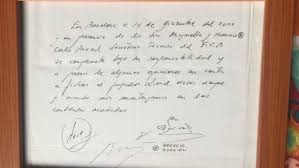 The argentine has been a free agent since july 1 but is still likely sign a new deal at the catalan giants. Fc Barcelona La Liga Remembering Messi S First Barcelona Contract 20 Years After It Was Signed On A Napkin Marca