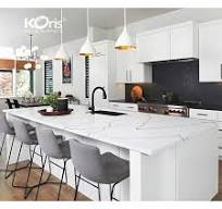 White Stripe Kitchen Countertops | Durable Quartz Stone