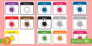 Libros de texto gratuitos para la educación primaria en macrotipos. Tarjetas De Vocabulario Los Colores Teacher Made