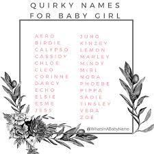 Quirky Names For Baby Girl Zany Cutesy What S In A Baby Name Whatsinababyname Whatsinababyname Aero Bi Feminine Names Baby Names Baby Girl Names