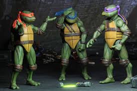 Included are leonardo, donatello, raphael and michelangelo. Neca Toys Teenage Mutant Ninja Turtles 1990 Movie 7 Scale Figures In Stock At Gamestop Online