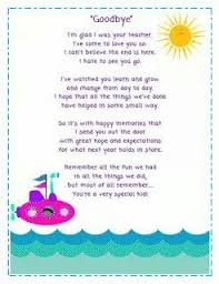 Goodbye Letter To Kids From Teacher Poems For Students Classroom Freebies Preschool Graduation