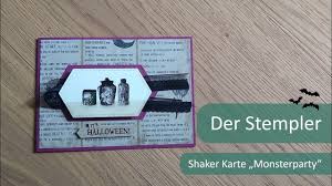 Shaker Karte Monsterparty Der Stempler Stampin Up Monster Party Stampin Karten