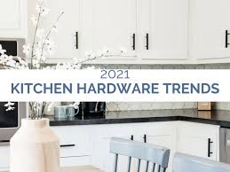 The first thing that catches the eye is the freshness of the white but black handles and wooden . Kitchen Hardware Trends 2021 Jenna Kate At Home