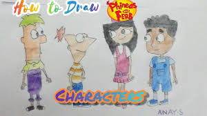 I like with this cartoon coloring sheet, because very simple to draw again by my self.are you like. How To Draw Phineas And Ferb Kids Gang Phineas Ferb Isabella Baljeet Draw With Anay Youtube
