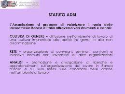 Al comma 1, articolo 1, lo statuto della banca d'italia stabilisce che: Associazione Donne Della Banca D Italia Ppt Scaricare