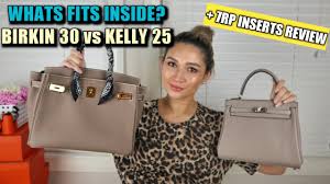 The b25 is a hard size to find and is usually only offered to vip clients. Hermes Birkin 30 Vs Kelly 25 What Fits Inside 7rp Inserts Review Vs Other Inserts Youtube
