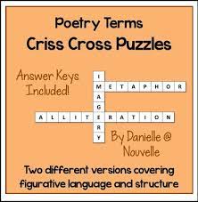 Check spelling or type a new query. Free Language Arts Lesson Poetry Terms Criss Cross Puzzles The Best Of Teacher Entrepreneurs Marketing Cooperative