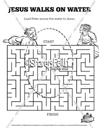 Print the pages of your choice. Jesus Walks On Water Bible Mazes Bible Mazes