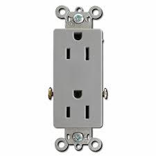 Many home improvement stores use the term electrical outlet when referring to a receptacle. Grey 15a Decorator Outlets Spec Grade Kyle Switch Plates