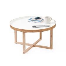 You deserve a quality product that will complement your décor and bring you joy every time you look at it. Wireworks 66d Round White Oak Coffee Table Iroka Interiors