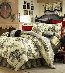 Black And Cream Toile Bedding Lavish Black Ivory Classic Toile Bedding Black Leaf Print Euro Sham Ebay Country Bedroom French Country Bedrooms Home