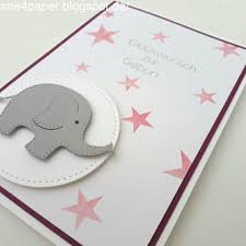 Werbung Ein Kartchen Zur Geburt Creativedepot Wirsindcreativedepot Rayher Stampinup Elefant Ster Karten Basteln Geburt Karten Basteln Baby Karte Geburt