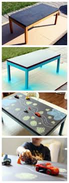 Diy Chalkboard Table For Kids Could Be A Road Could Be A Castle Or An Ocean Filled With Fish Must Do Diy For Kids Diy Chalkboard Kids Room