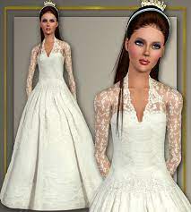 Kate Middleton Wedding Dress For Sims 3 Kate Middleton Wedding Dress Wedding Dresses Dresses
