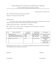 Maybe you would like to learn more about one of these? Surat Permohonan Pengadaan Komputer Dan Printer
