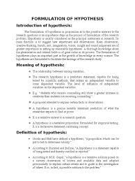 When writing these questions or hypotheses, follow the guidelines in this chapter for scripting good questions or hypotheses. Hypothesis Hypothesis Statistical Hypothesis Testing