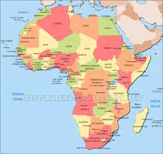 The map shows the african continent with all african nations with international borders, national capitals, and major cities. Africa Map Editable