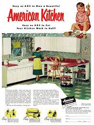 The charming kitchen might not be for everyone thanks to its pink decor. American Kitchen 1952 Beautiful 50 S Kitchen American Kitchen Vintage House Vintage Interior