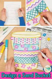 Sand Bucket Art Game Art Games For Kids Summer Art Projects Kids Art Projects