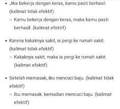• kalimat efektif ialah kalimat yang memiliki kemampuan untuk menimbulkan kembali kalimat dikatakan efektif apabila berhasil menyampaikan pesan, gagasan, perasaan, maupun pemberitahuan. Pengertian Kalimat Efektif Dan Contohnya Belajar