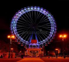 From 40 metres in the air, there's an awesome view of sydney harbour. Ferris Wheel In A Night Amusement Park Entertainment In The Park Ad Night Wheel Ferris Entertainment Park Ad Amusement Park Park Amusement