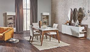 سفرة كريستاله E 35 000 00 غرفة سفرة مودرن 2019 تتميز بسحر جمال التصميم والترتيب وتدرج اللون الابيض وتداخلة مع الارجل الملفتة ينير ل Home Decor Furniture Room