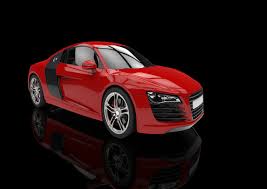 The v10 performance coupe is the fastest trim, reaching a maximum speed audi cars are manufactured all over the world, but the r8 is produced in a recently renovated factory in neckarsulm, germany. 1189 Side View Of Red Audi R8 With Black Background Beebooh Ecards