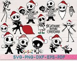 Jack Skellington Svg Etsy Jack Skellington Christmas Svg Svg