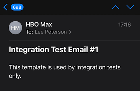 Some hbo max subscribers received a strange email thursday night with the subject line integration test email # 1. the body of the email said only, this template is used by integration tests only. there were no attachments or images included. 7bmf8a G3rej2m