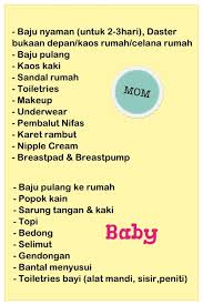 Check spelling or type a new query. Perlengkapan Yang Dibawa Saat Persalinan Informasi Dunia Kesehatan