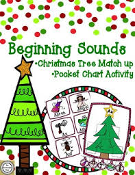 christmas beginning sounds tree match up pocket chart activity