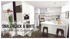 Sims 4 kitchen with laundry download cc creators list youtube the color palette of the pack focuses on usable. Sims 4 Small Black White Kitchen With Livingroom Room Mods For Download Youtube