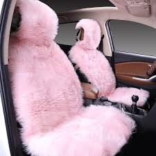 High Level Luxurious Soft Fluffy Warm Plain Plush Whole Seat Cover Pink Car Accessories Car Accesories Pink Car