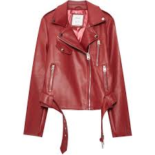 Faux Leather Biker Jacket With Belt 42 Liked On Polyvore Featuring Outerwear Jackets Leather Look Jackets Vegan Leather Jacket Faux Leather Biker Jacket