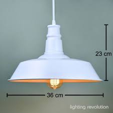 White Vintage Old Factory Industrial Metal Lamp Shade Restaurant Pendant Light Ebay Metal Lamp Shade Restaurant Pendant Light Lamp