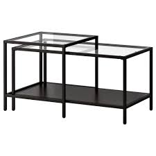 This is a coffee table made by ikea. Vittsjo Nesting Tables Set Of 2 Black Brown Glass 353 8x195 8 90x50 Cm Ikea Ikea Coffee Table Ikea Nesting Tables Ikea Table