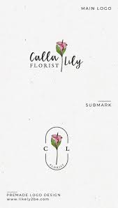 Vintage Calla Lily Floral Logo Feminine Logo Flower Shop Etsy Hand Drawn Logo Design Floral Logo Floral Logo Design