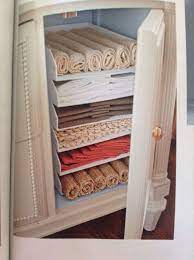 Napkin Storage And Organizing Idea Use Stackable Letter Trays To Keep Things Tidy Table Linen Storage Organizing Linens Storage House