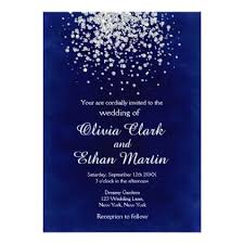 Splash Of Silver Glitter On Royal Blue Invitation Zazzle Com Blue Wedding Invitations Royal Blue Wedding Invitations Blue Invitation