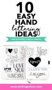 Hand lettering tutorials for beginners. 10 Easy Hand Lettering Ideas Video With Free Printable Smitha Katti