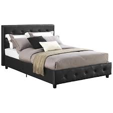 ··· faux leather upholstered queen size platform bed with storage drawers black. Dhp Dakota Faux Leather Upholstered Queen Platform Bed In Black 4027009