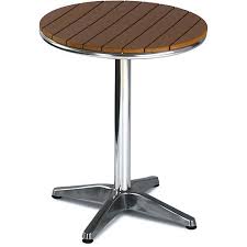 Remove the residues with a clean cloth, before applying. Round Outdoor Patio Table Slatted Teak Wood Effect Top And Aluminium Base Hunt Office Uk