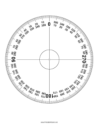 protractor 360 degrees printable ruler