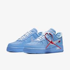 Off white all blue air force 1. Off White X Nike Air Force 1 Mca Grailify