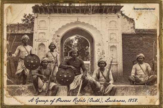 The Khan of Lalpura - Mohmand Khan and armed escort. 1878 Mohmand Khan was considered a British Ally and was closely associated with the Political Agent. Photographer - John Burke.