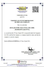 2) the business owner must be a malaysian citizen or permanent resident and must be eighteen (18) years old and above; Declarators Malaysia Sdn Bhd Declarators